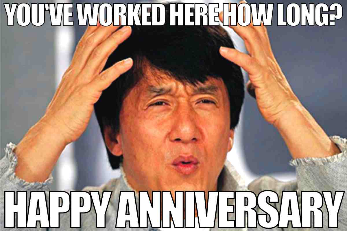 Jackie Chan work anniversary meme