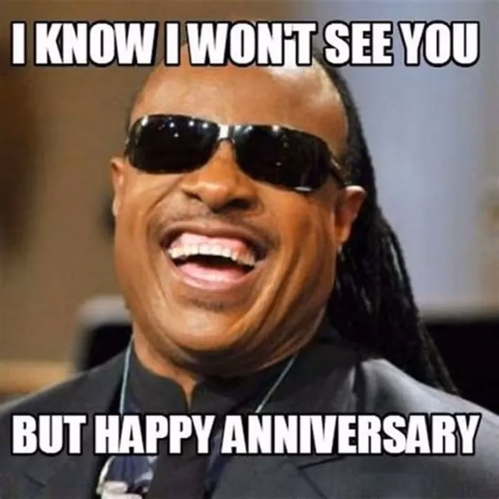 Stevie Wonder work anniversary meme