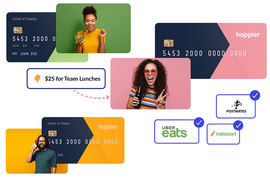 Global employees using a meal voucher