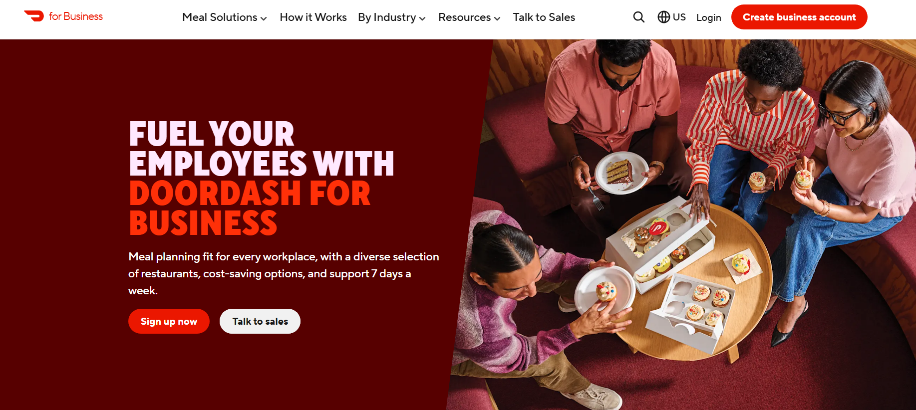 DoorDash for Business homepage