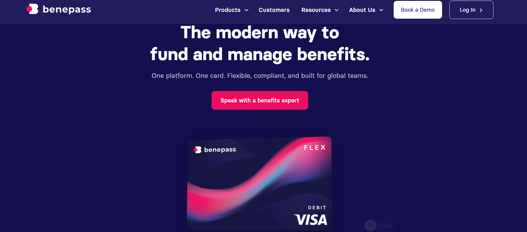Benepass homepage